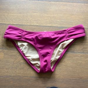 Magenta colored J Crew swim bottom in size small